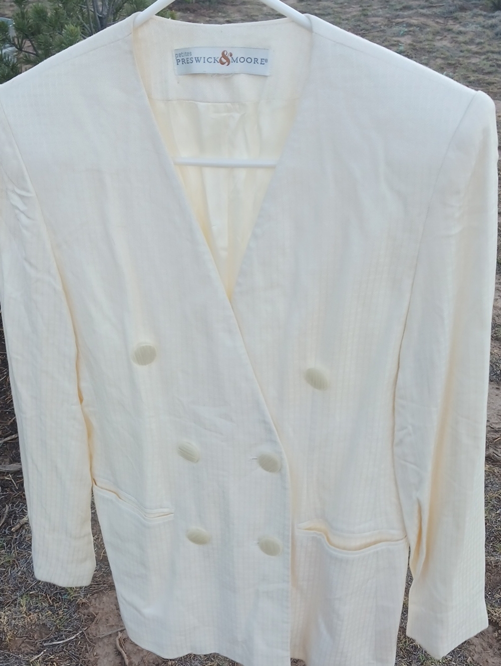 Preswick & Moore Ivory Double-Breasted Women's Blazer